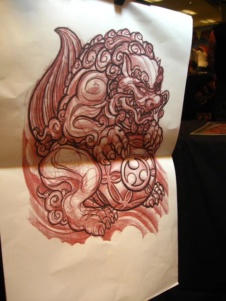 Hand-drawn tattoo design